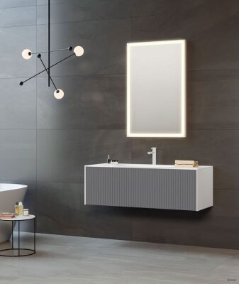 Orka Cube Banyo Dolabı Takımı 100 cm Antrasit - ORKA BANYO