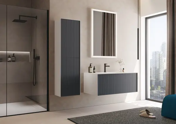 Orka Cube Banyo Dolabı Takımı 100 cm Antrasit - 2