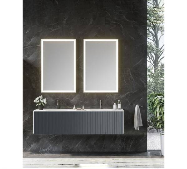 Orka Cube Banyo Dolabı Takımı 160 cm Antrasit - 1