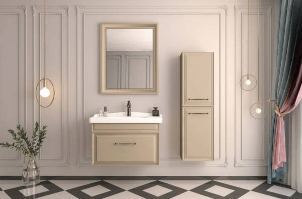 Orka Design Banyo Dolabı Takımı 80 cm Cappuccino - 1