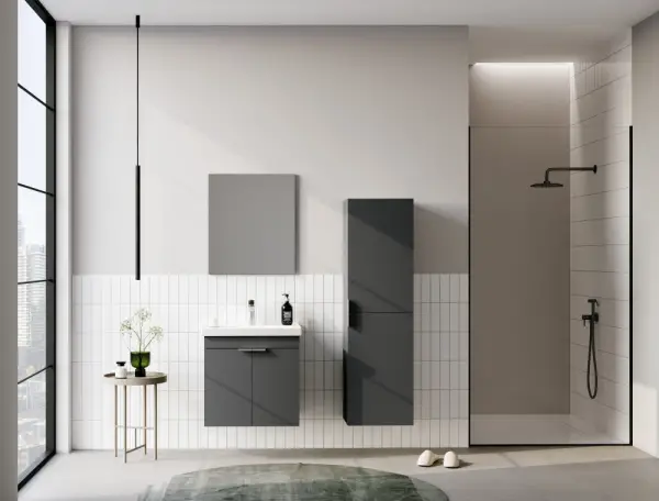 Orka Desna Banyo Dolabı Takımı 50cm Antrasit - 1