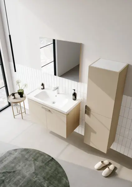 Orka Desna Banyo Dolabı Takımı 90cm Çöl Beji - 2