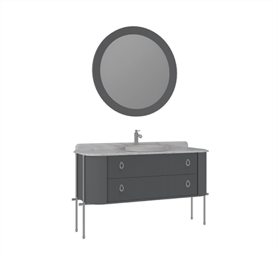 Orka Felice Banyo Dolabı Takımı 147 cm Antrasit - 1