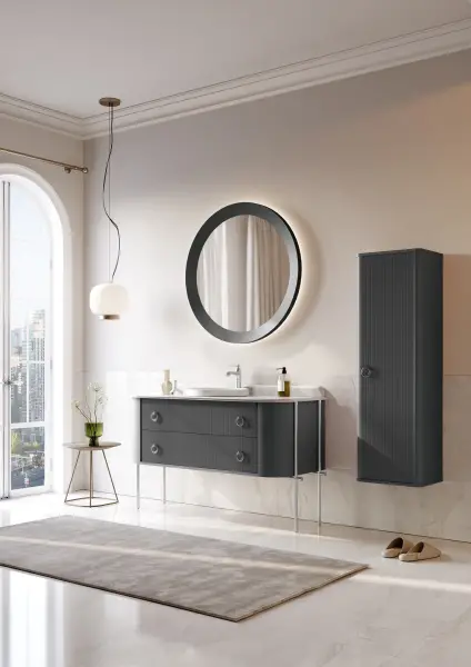 Orka Felice Banyo Dolabı Takımı 147 cm Antrasit - 2