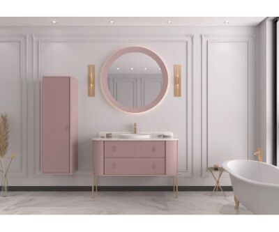 Orka Felice Banyo Dolabı Takımı 147 cm Pudra - 2