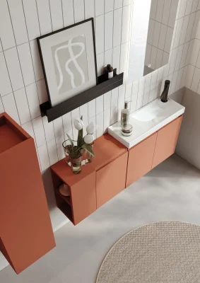 Orka Ferla Banyo Dolabı Takımı 110 cm Tarçın - 2