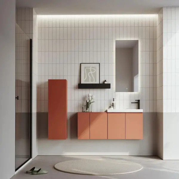 Orka Ferla Banyo Dolabı Takımı 110 cm Tarçın - 1