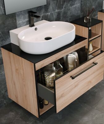Orka Knidos Banyo Dolabı Takımı 70 cm Legnano - 3