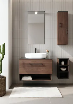 Orka Knidos Banyo Dolabı Takımı 90 cm Navaro - 1