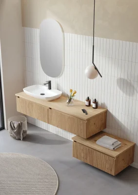 Orka Lentia Banyo Dolabı Takımı 160 cm Meşe - 2