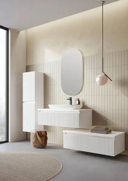 Orka Lentia Banyo Dolabı Takımı 80 cm Beyaz - 2