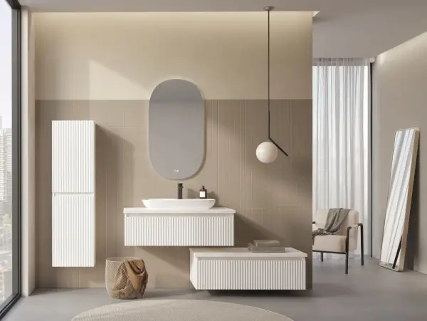 Orka Lentia Banyo Dolabı Takımı 80 cm Beyaz - 1