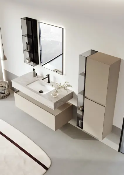 Orka Levanto Banyo Dolabı Takımı 100 cm Bej - 3