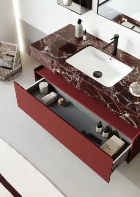 Orka Levanto Banyo Dolabı Takımı 100 cm Vişne - 3