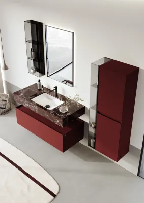 Orka Levanto Banyo Dolabı Takımı 120 cm Vişne - 3