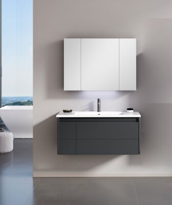 Orka Likya Banyo Dolabı Takımı 100 cm Antrasit - ORKA BANYO