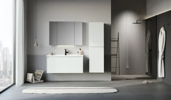 Orka Likya Banyo Dolabı Takımı 80 cm Beyaz - 1