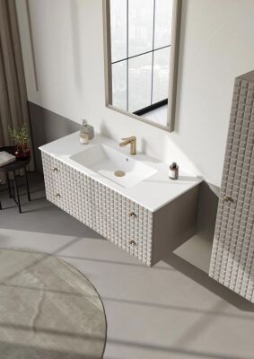 Orka Lipari Banyo Dolabı Takımı 100 cm Vizon - 3