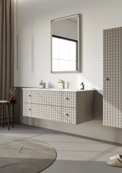 Orka Lipari Banyo Dolabı Takımı 100 cm Vizon - 2