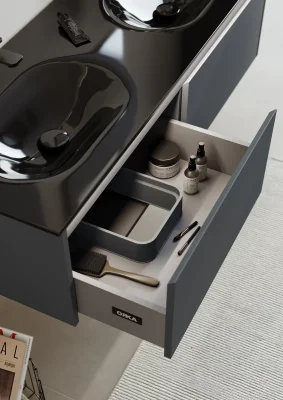 Orka Lisbon Banyo Dolabı Takımı 132 cm Antrasit - 3