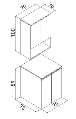 Orka Lume Çamaşır ve Kurutma Makinesi Dolabı Navaro - 2