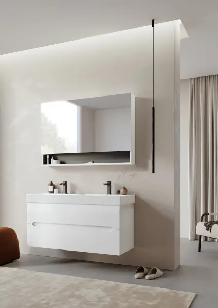 Orka Malta Banyo Dolabı Takımı 120 cm Beyaz - 1