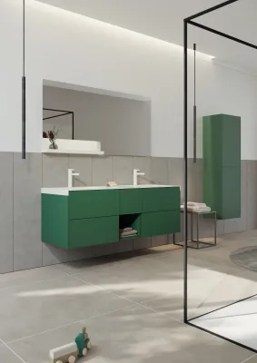 Orka Milano Banyo Dolabı Takımı 140 cm Yeşil - 1