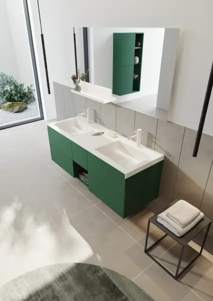 Orka Milano Banyo Dolabı Takımı 140 cm Yeşil - 2