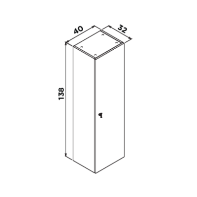 Orka Milazzo Banyo Boy Dolabı 40cm Beyaz - 3