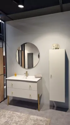 Orka Milazzo Banyo Dolabı Takımı 100 cm Beyaz Ayaklı - 2