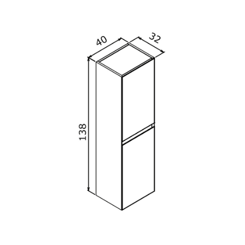 Orka Nest Banyo Boy Dolabı 40cm Beyaz - 2