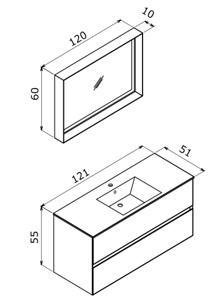 Orka Nest Banyo Dolabı Takımı 120 cm Antrasit - 4