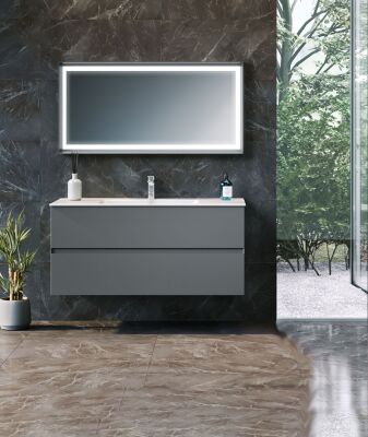 Orka Nest Banyo Dolabı Takımı 120 cm Antrasit - ORKA BANYO