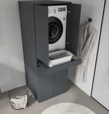 Orka Neve Çamaşır ve Kurutma Makinesi Dolabı Antrasit - 1