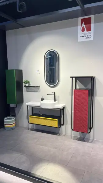 Orka Noto Banyo Dolabı Takımı 100 cm Sarı - 3