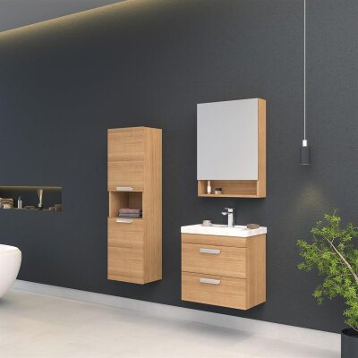 Orka Nova Banyo Dolabı Takımı 60 cm Kiraz - ORKA BANYO