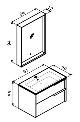 Orka Noventa Banyo Dolabı Takımı 80 cm Cordoba - 4
