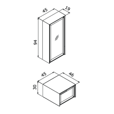 Orka Noventa Banyo Yan Modül 42cm Cabana - 4
