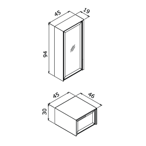 Orka Noventa Banyo Yan Modül 42cm Cabana - 4
