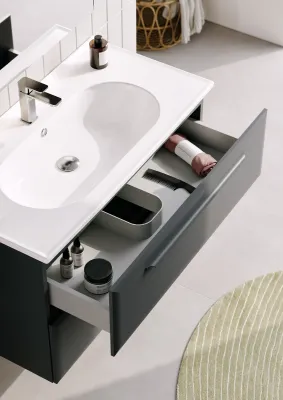 Orka Nuvola Banyo Dolabı Takımı 100 cm Antrasit - 3