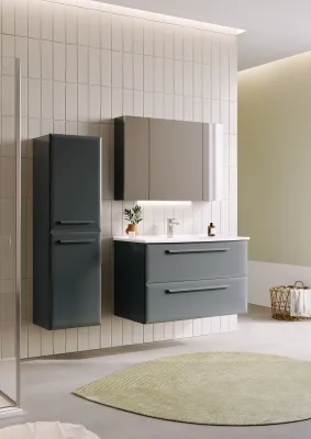 Orka Nuvola Banyo Dolabı Takımı 100 cm Antrasit - 1