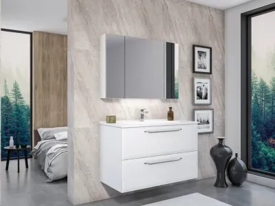 Orka Nuvola Banyo Dolabı Takımı 100 cm Beyaz - 1