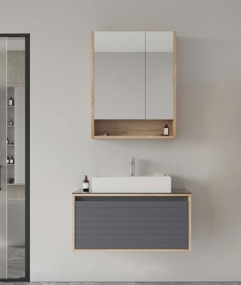 Orka Prato Banyo Dolabı Takımı 80 cm Legnano - ORKA BANYO