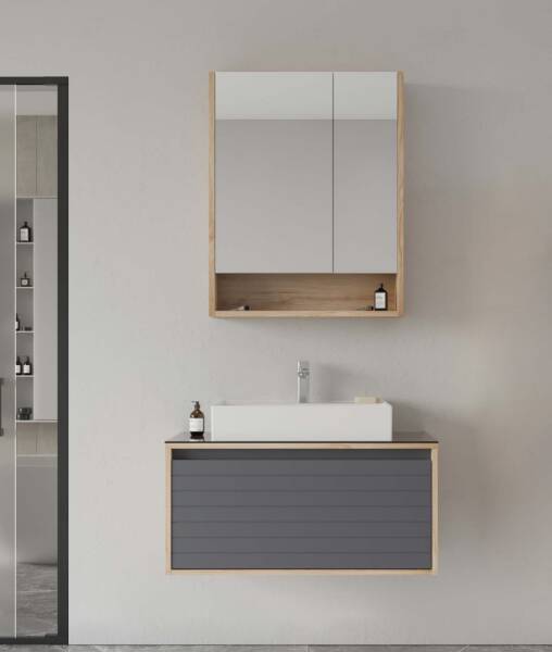 Orka Prato Banyo Dolabı Takımı 80 cm Legnano - 1