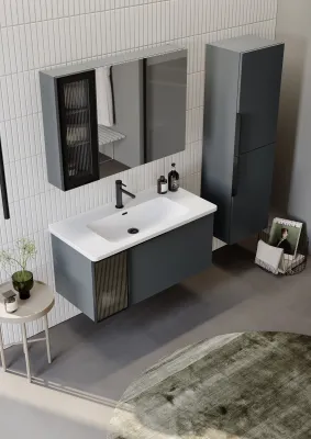 Orka Pure Banyo Dolabı Takımı 100 cm Antrasit - 2