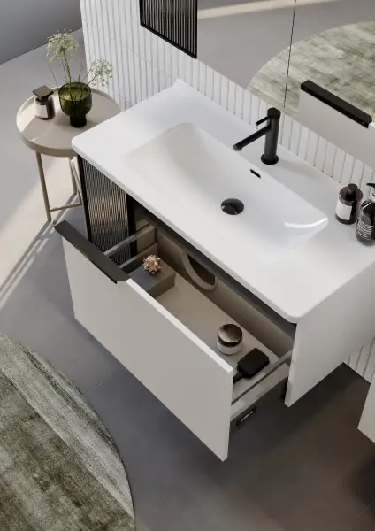 Orka Pure Banyo Dolabı Takımı 80 cm Vizon - 2