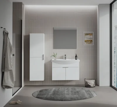 Orka Purus Asma Banyo Dolabı Takımı 100cm Beyaz - 1