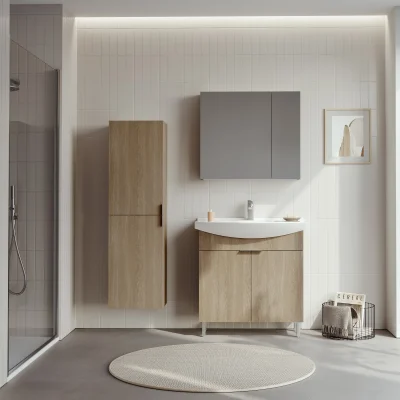 Orka Purus Ayaklı Banyo Dolabı Takımı 65cm Budva - 1