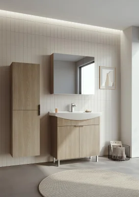 Orka Purus Ayaklı Banyo Dolabı Takımı 65cm Budva - 2