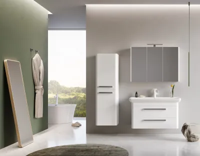 Orka Rose Banyo Dolabı Takımı 100 cm Beyaz - 1